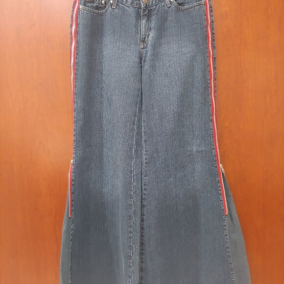 bebe wide leg side zip jeans - Picture 4 of 8